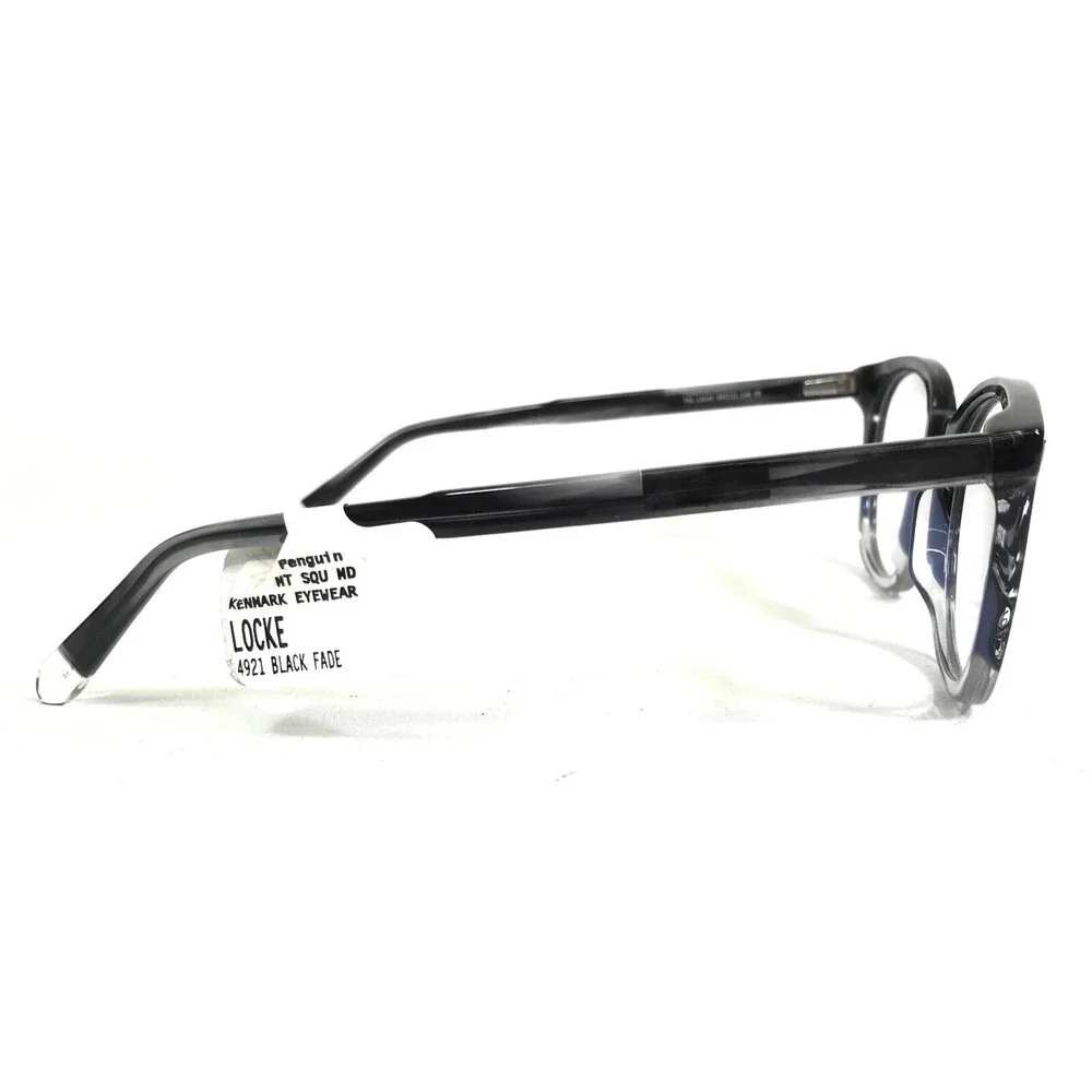Penguin Eyeglasses Frames The Locke RK Grey Horn Clear Round Full Rim 49-21-140